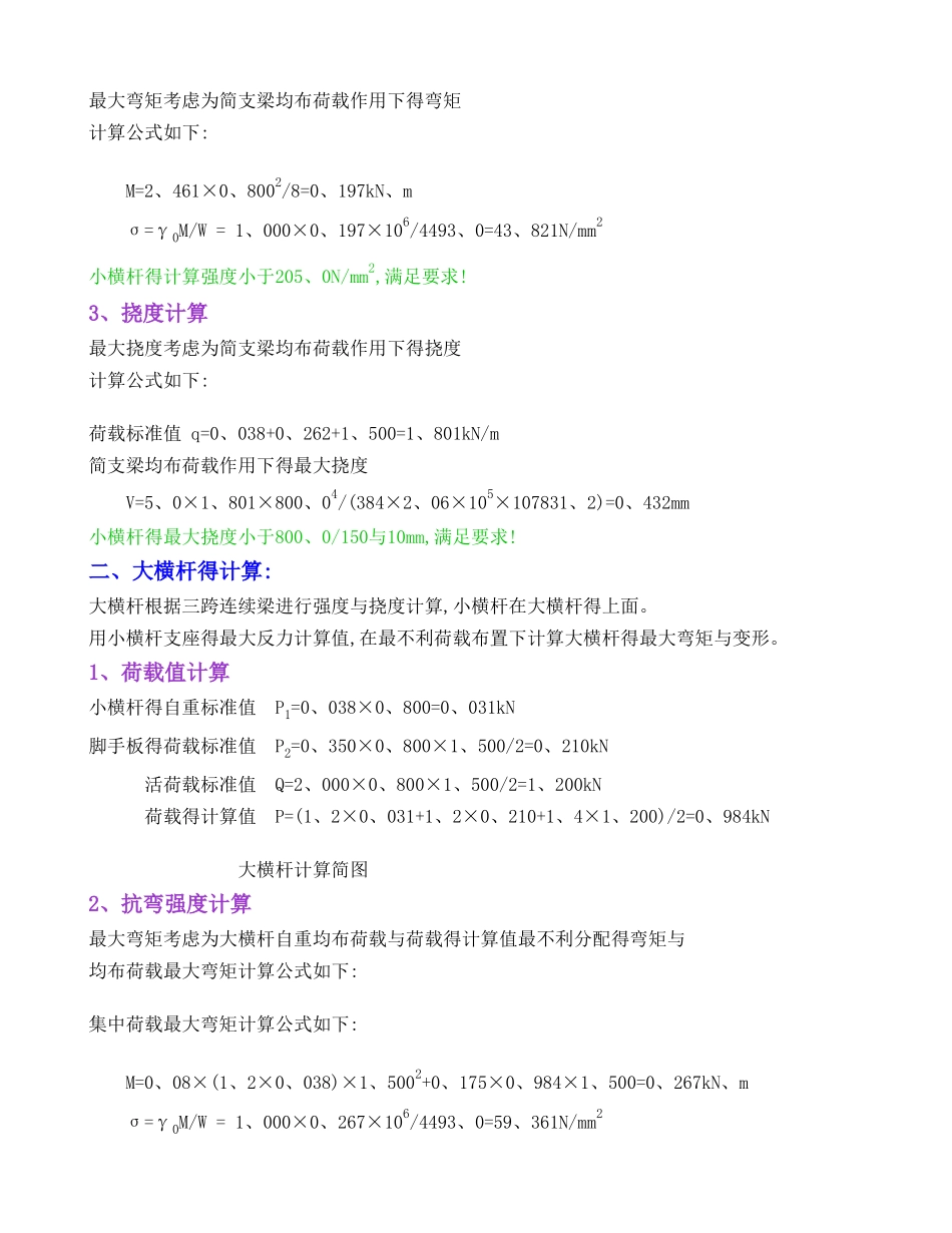 双排扣件钢管脚手架计算书_第2页