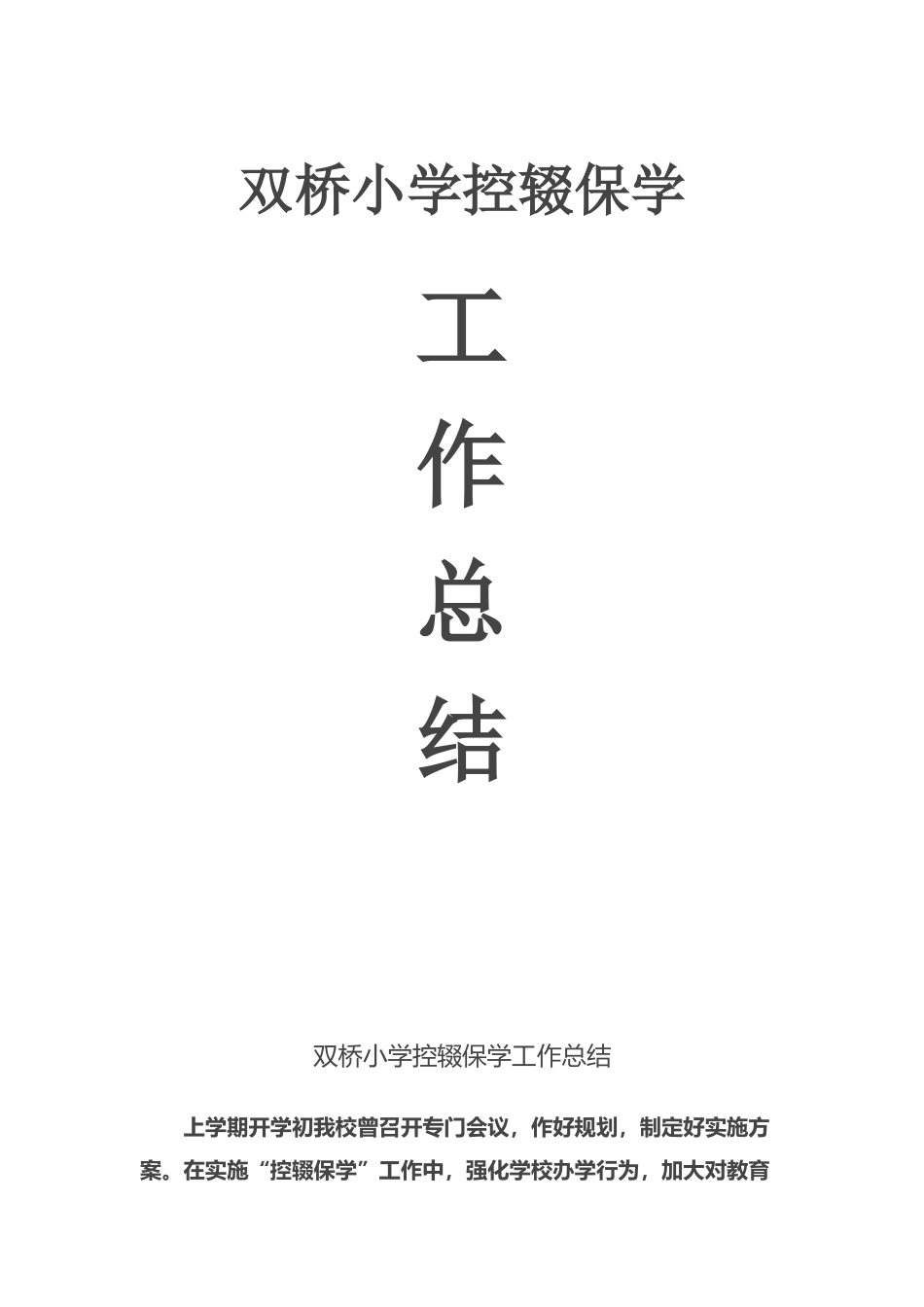 双桥小学控辍保学工作总结_第2页