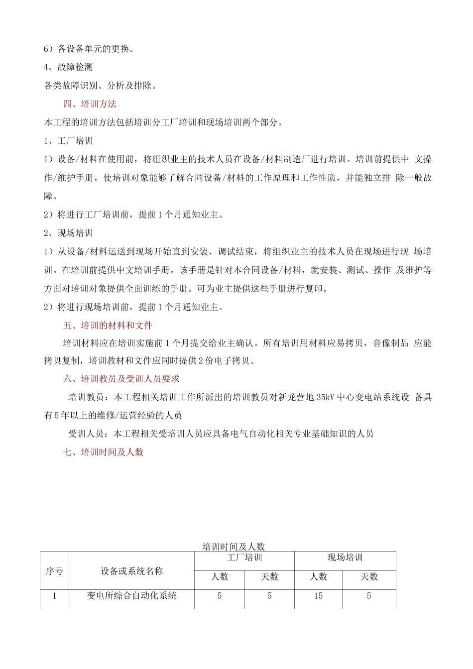 变电站培训计划及运行维护、售后服务计划_第2页