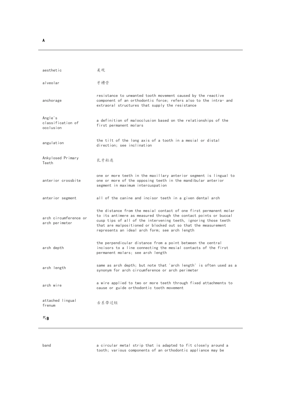 口腔正畸学词汇_第1页