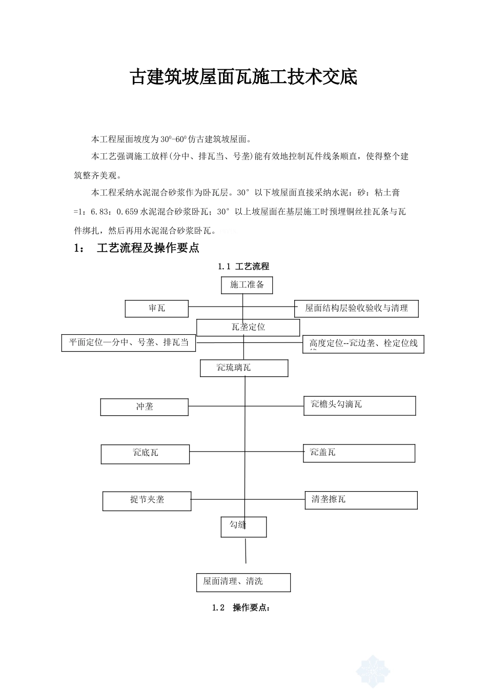 古建筑琉璃瓦坡屋面施工工法_第1页