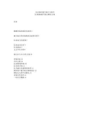 可行性报告-XX蜜月旅行解决方案