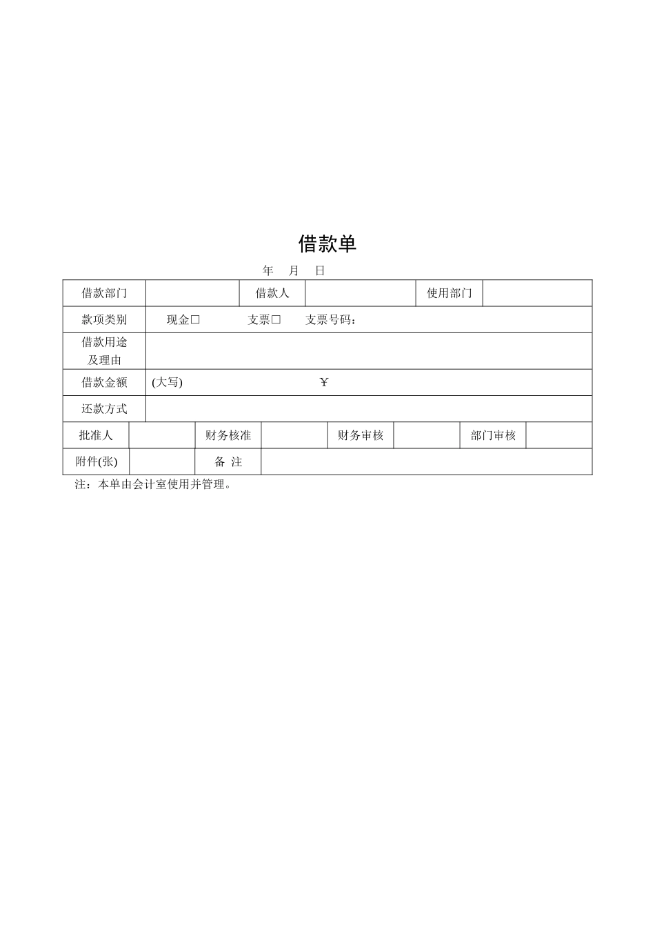 各种财务表格_第3页