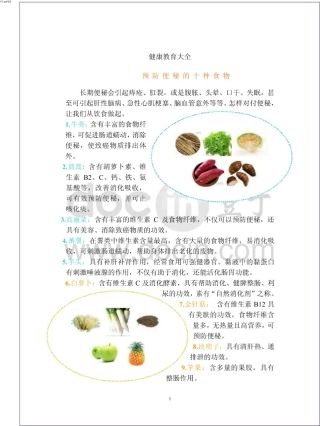 各类疾病健康教育处方大全