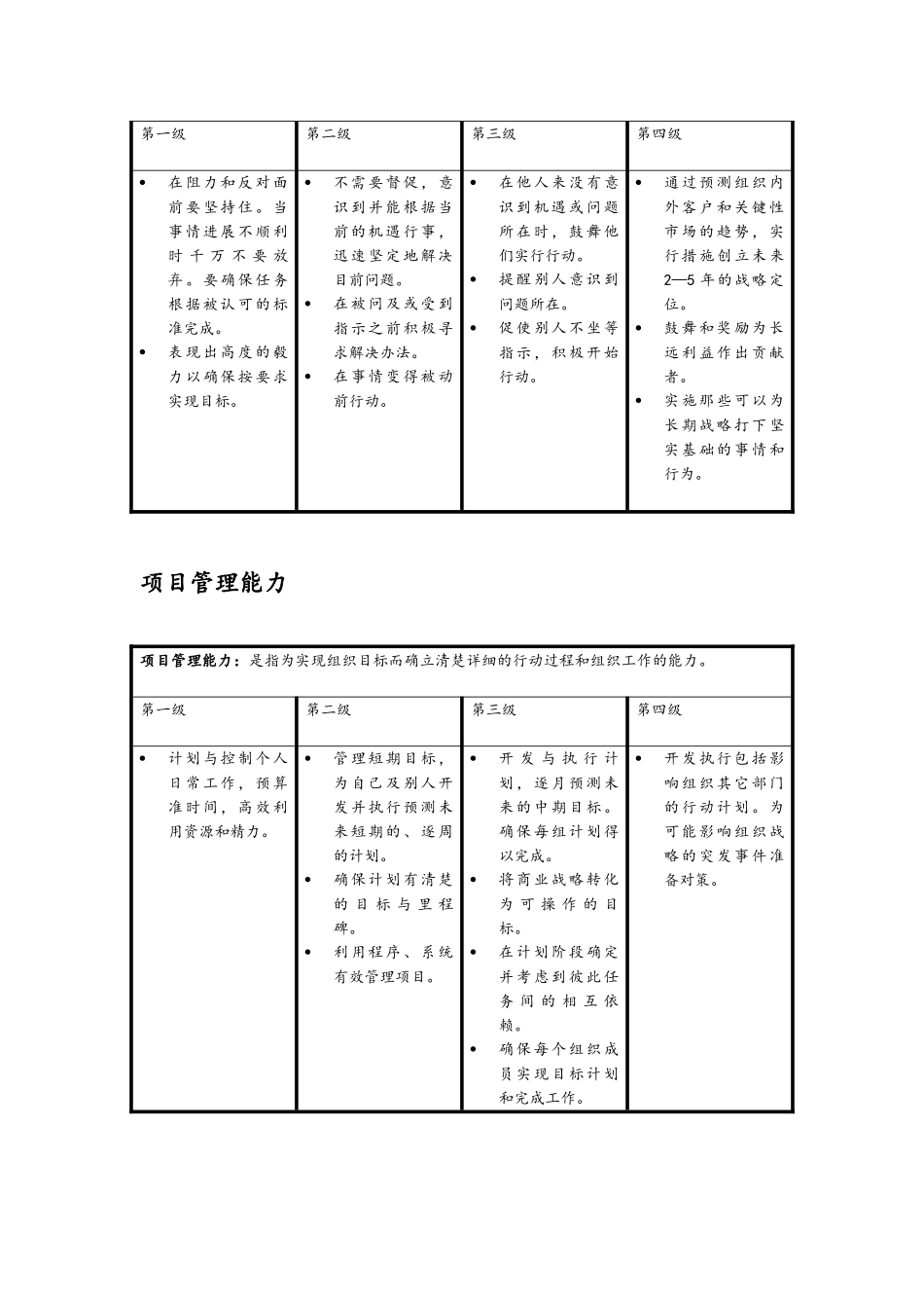 各能力素质定义及行为等级标准_第3页