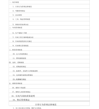 吉辉管理制度集锦