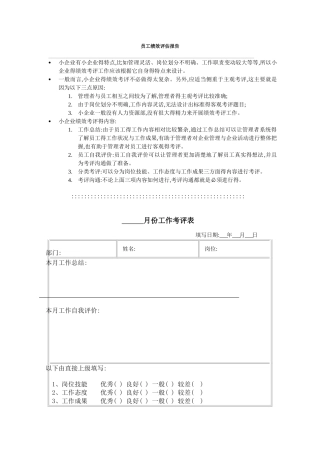 员工个人绩效评估报告
