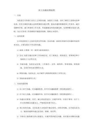 员工沟通反馈流程