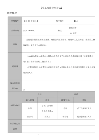 员工淘汰管理办法