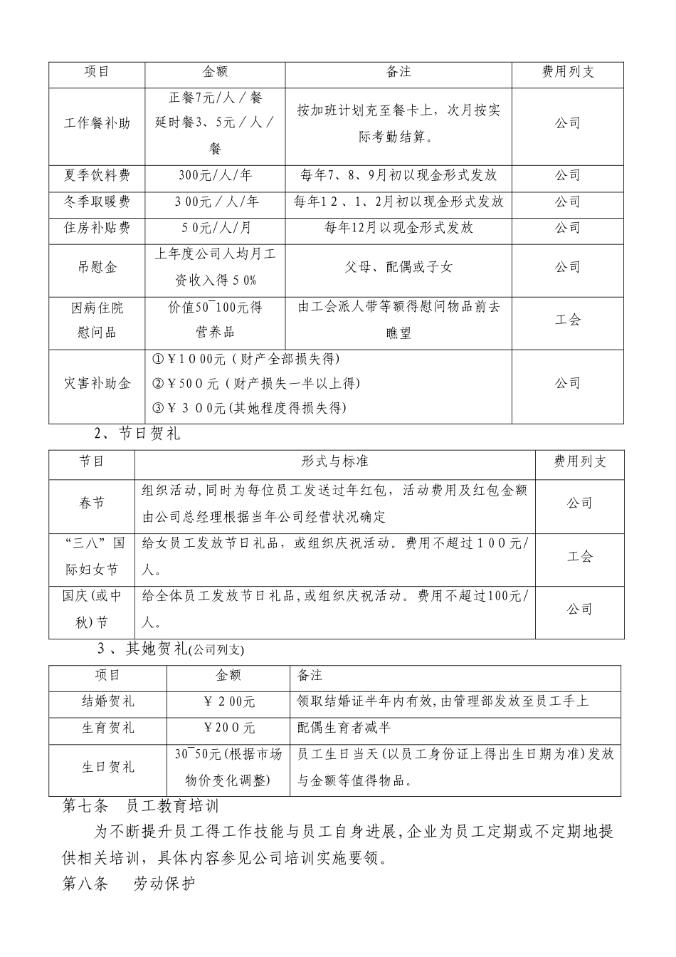员工福利管理制度_第2页