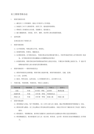 员工绩效考核办法