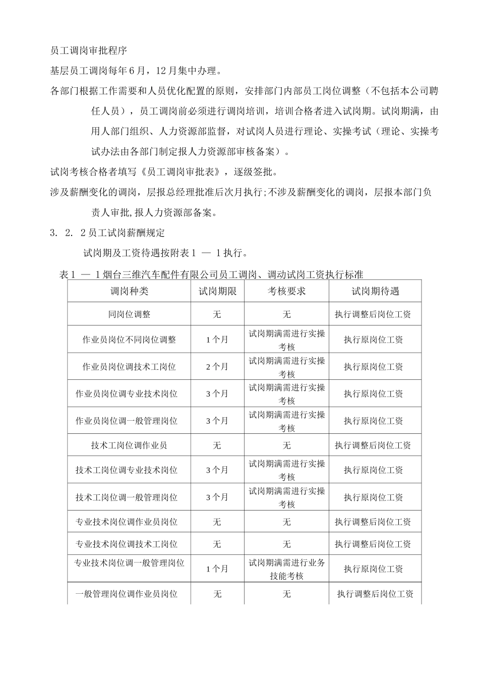 员工调岗调动离职管理制度_第2页