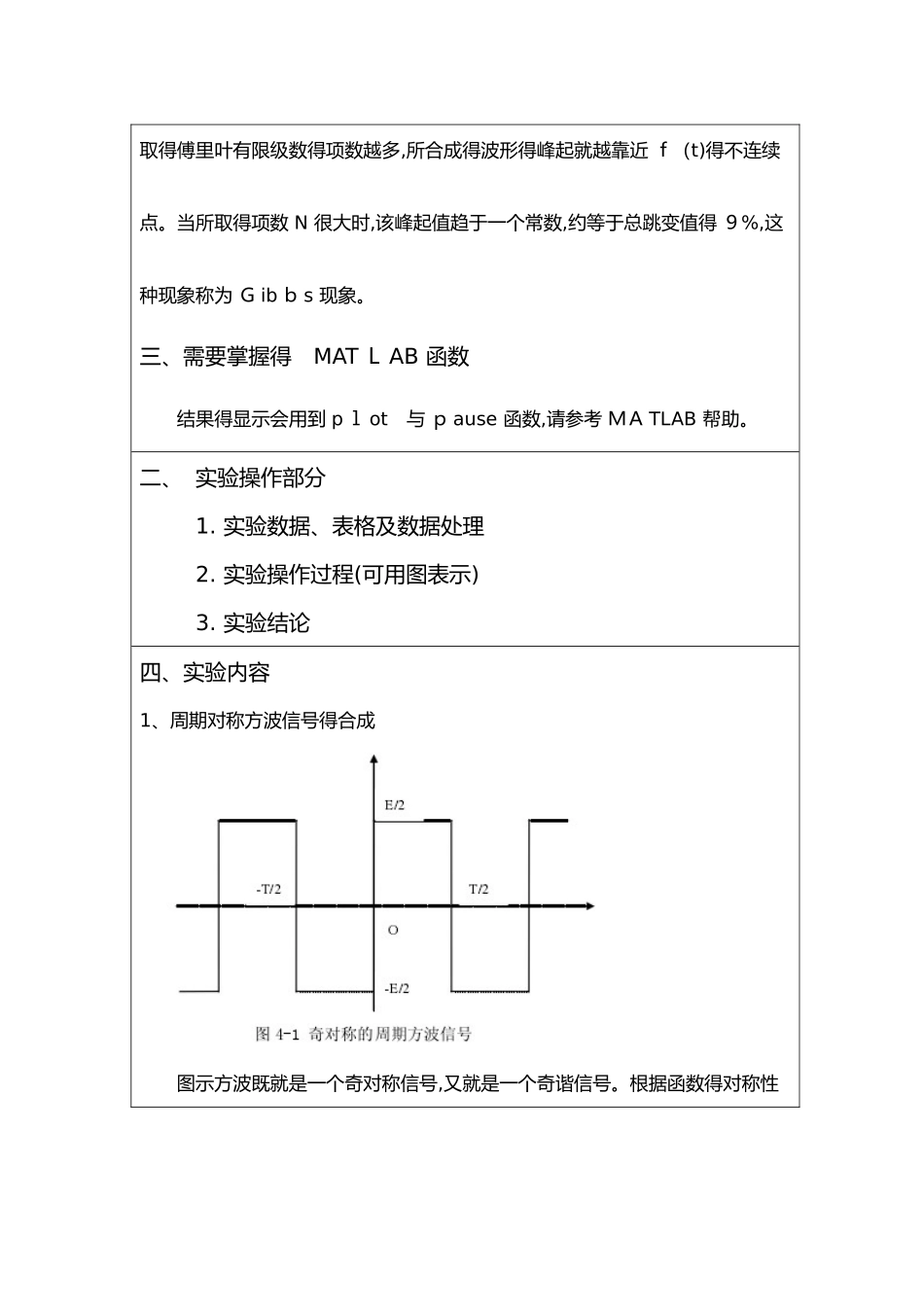 周期信号的合成和分解实验报告_第3页