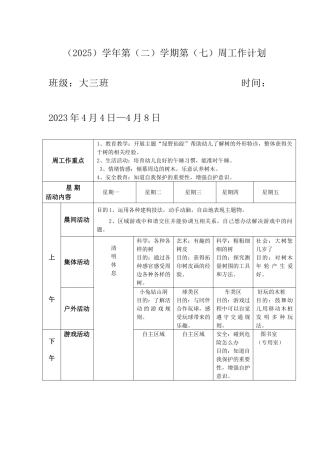 周计划周反思到
