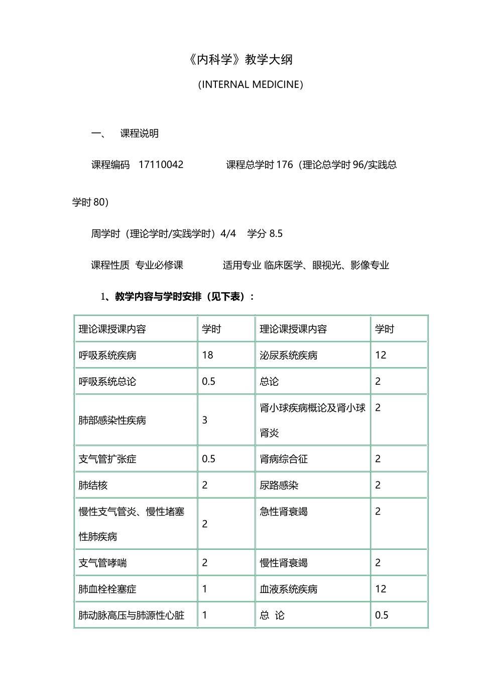 呼吸内科教学大纲_第2页