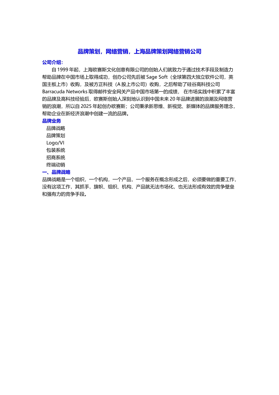 品牌策划-网络营销-上海品牌策划网络营销公司_第1页