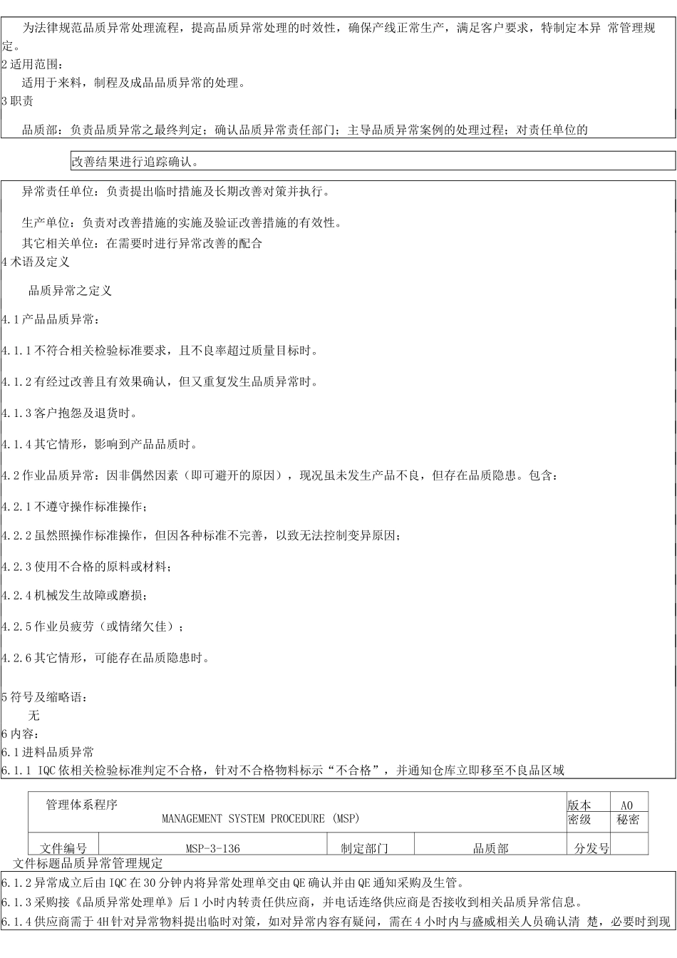 品质异常管理规定_第2页