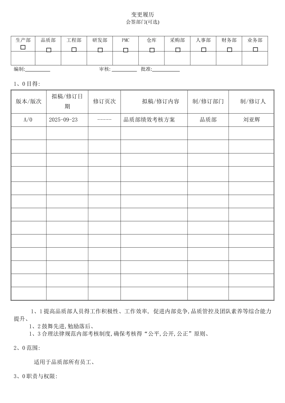 品质绩效考核方案_第1页