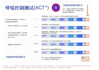哮喘控制测试评分表ACTCACT