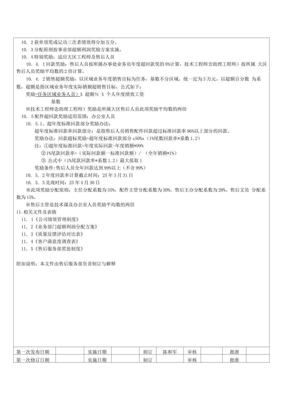 售后服务绩效考核管理细则_第3页