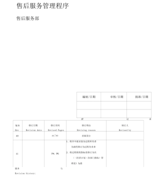 售后服务管理方法
