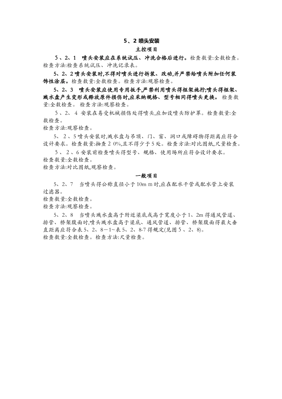 喷头安装施工标准_第1页
