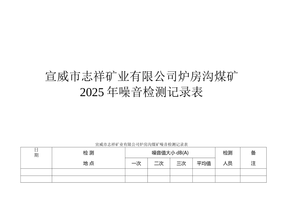 噪音检测记录表_第2页