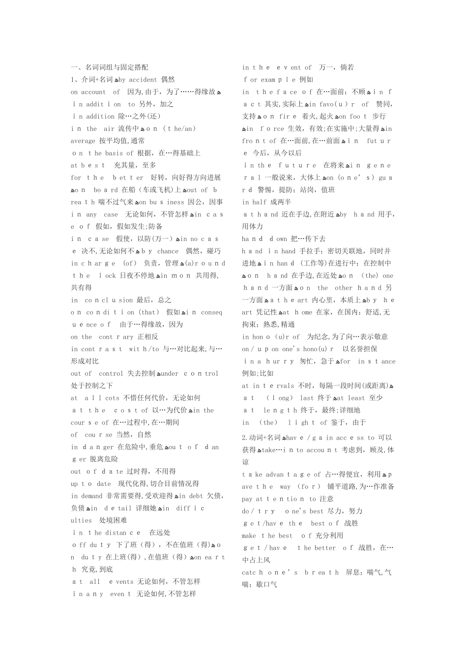 四六级高频词汇表_第1页