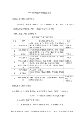 四川某工程装饰装修施工方案