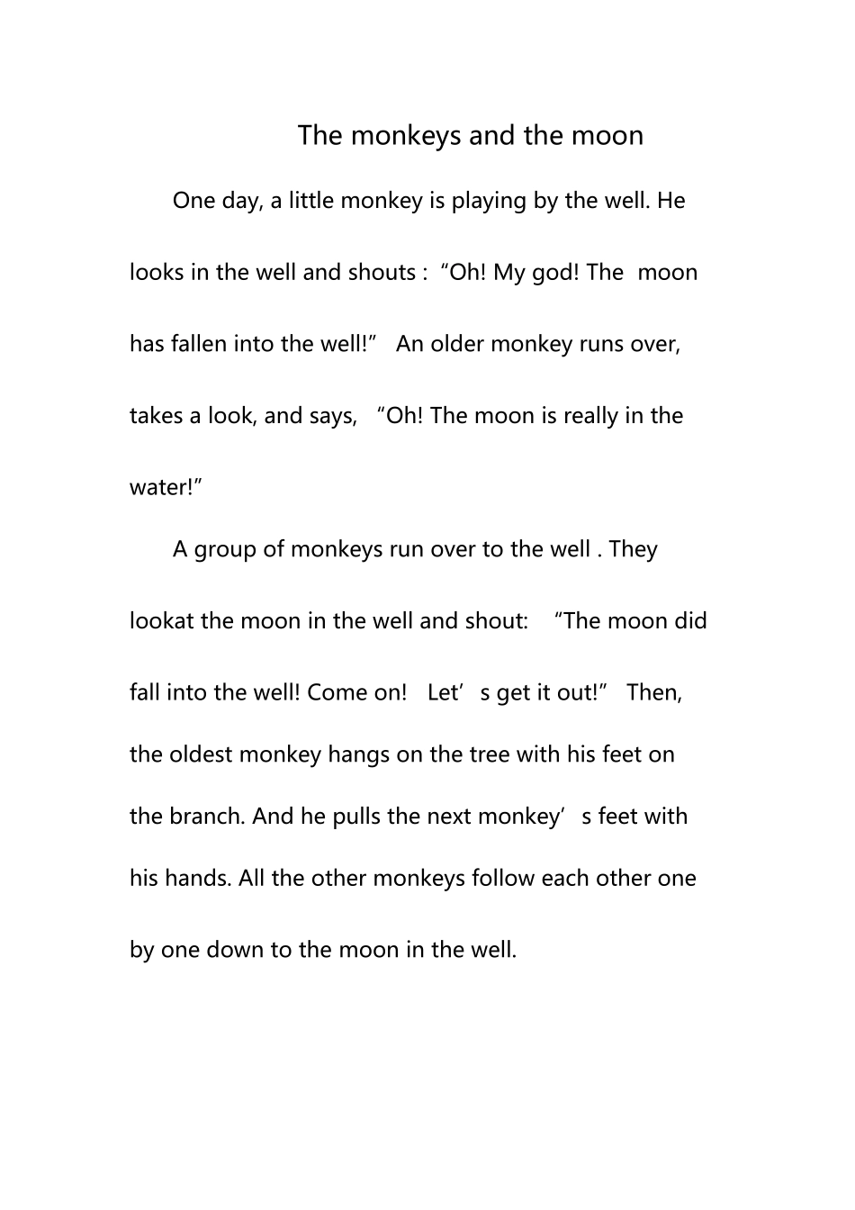 四年级英语小故事_第2页