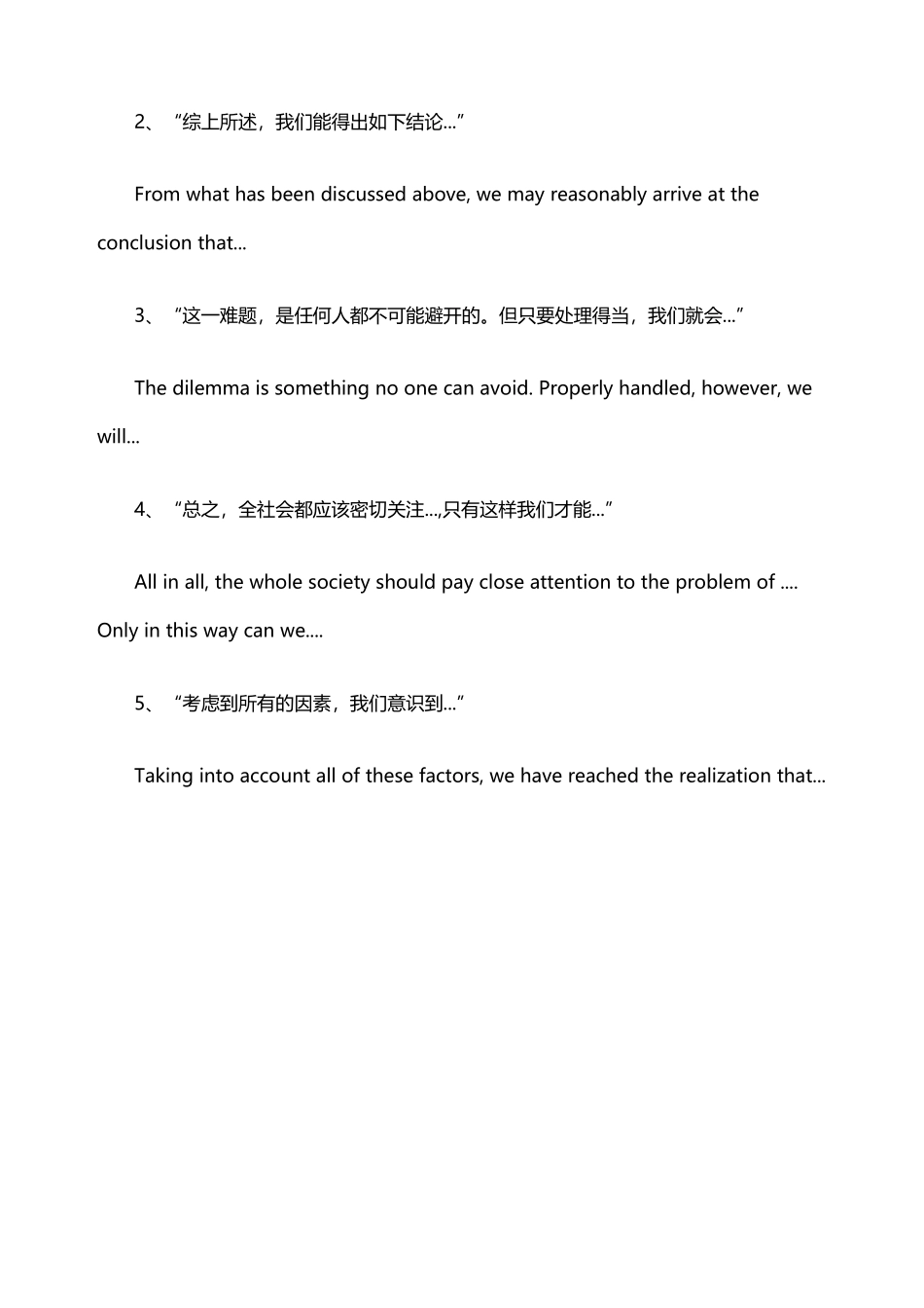 四级英语作文万能句子精选_第3页