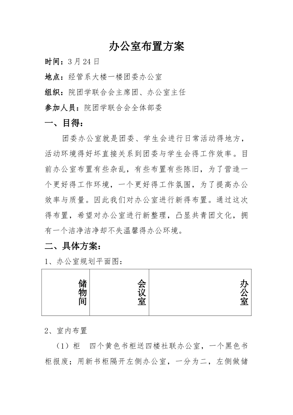 团委办公室布置方案_第2页