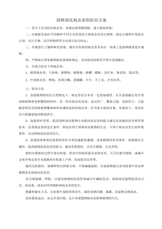 园林绿化病虫害的防治方案