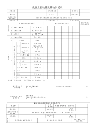园林绿化检验批