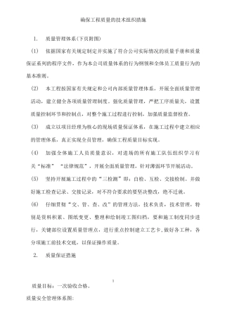 园林绿化确保工程质量的技术组织措施