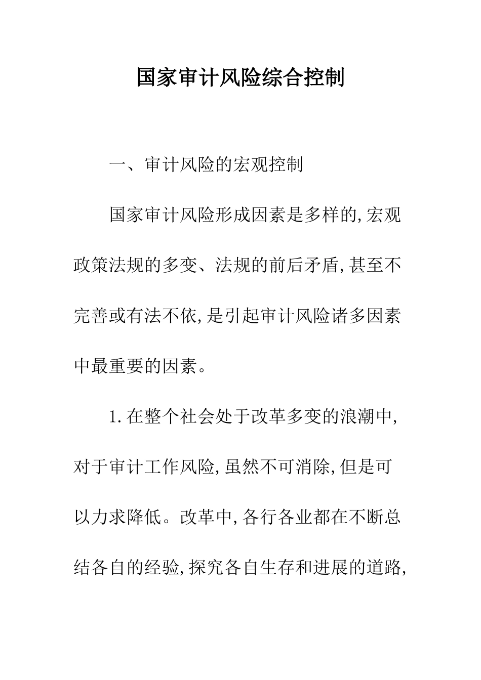 国家审计风险综合控制_第1页