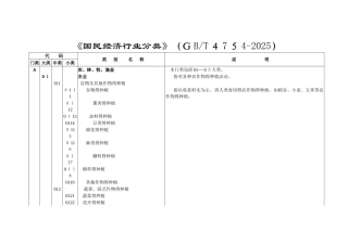 国家行业分类标准
