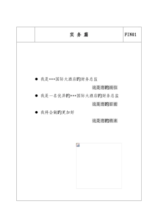 国际大酒店的财务总监管理手册