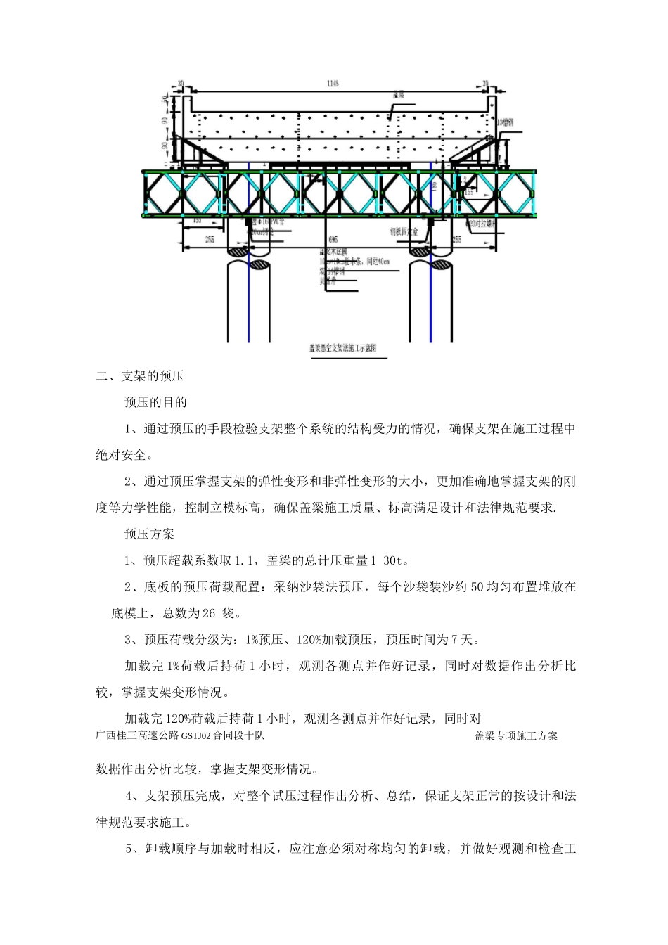 圆柱墩盖梁穿心钢棒法施工方案_第3页