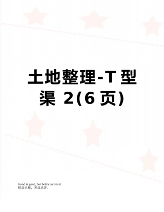 土地整理-T型渠-2