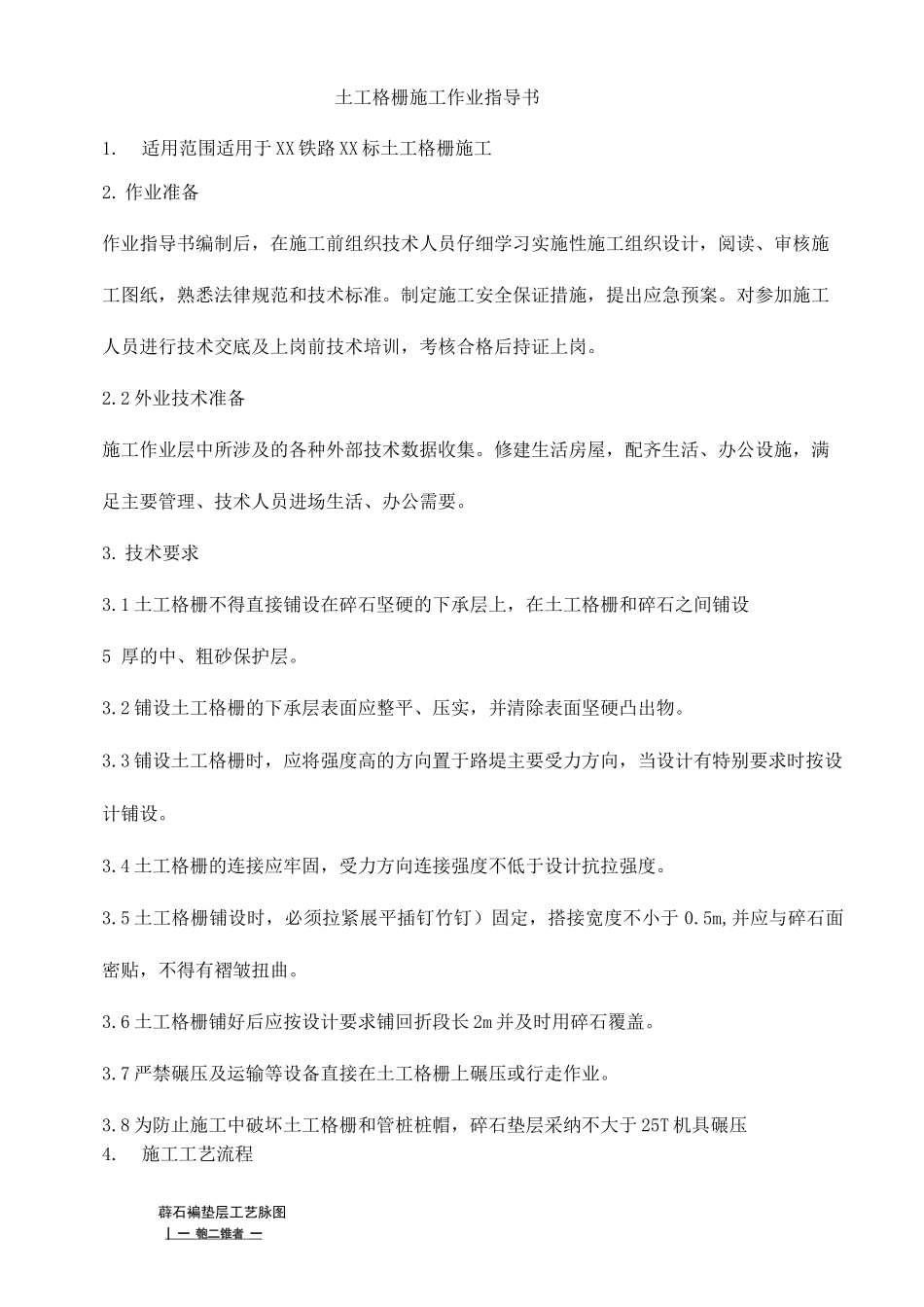 土工格栅施工作业指导书_第1页