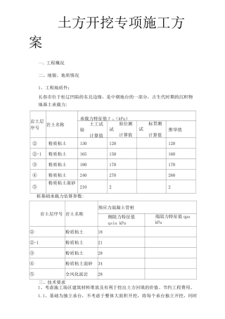 土方开挖施工方案8