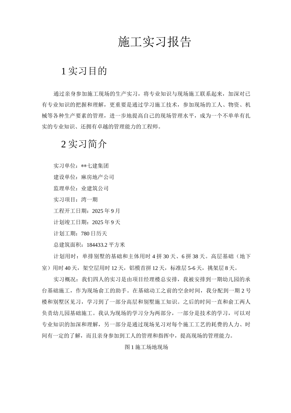 土木工程专业实习报告_第1页
