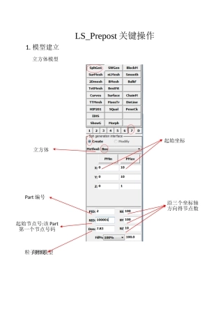 在ls-prepost 建立sph模型的详细过程