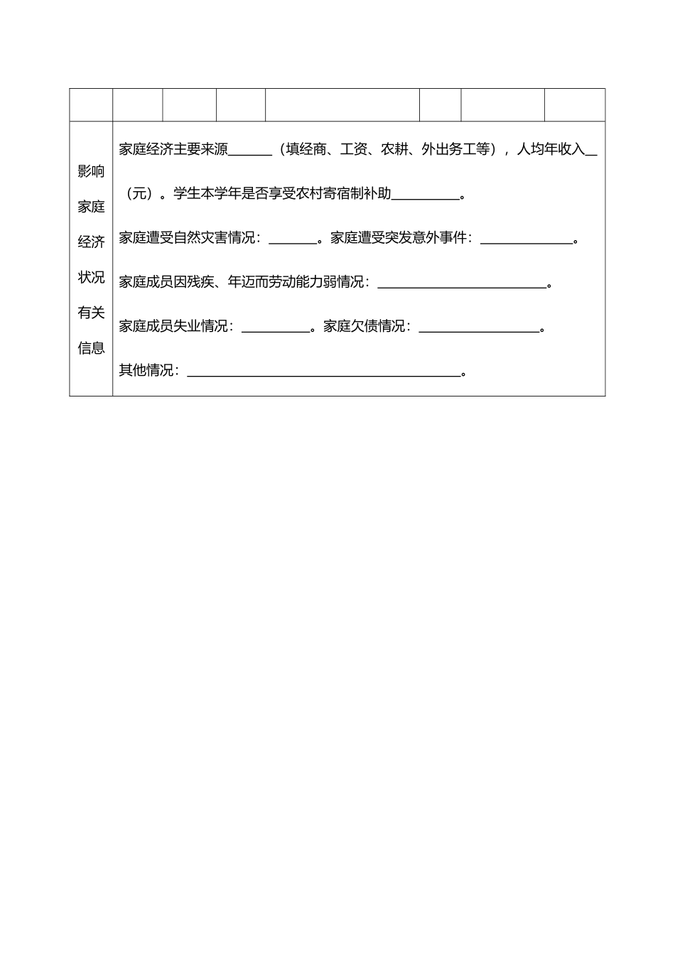 在校学生及家庭情况问卷调查表_第3页