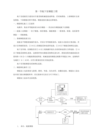 地下室钢筋工程施工方案