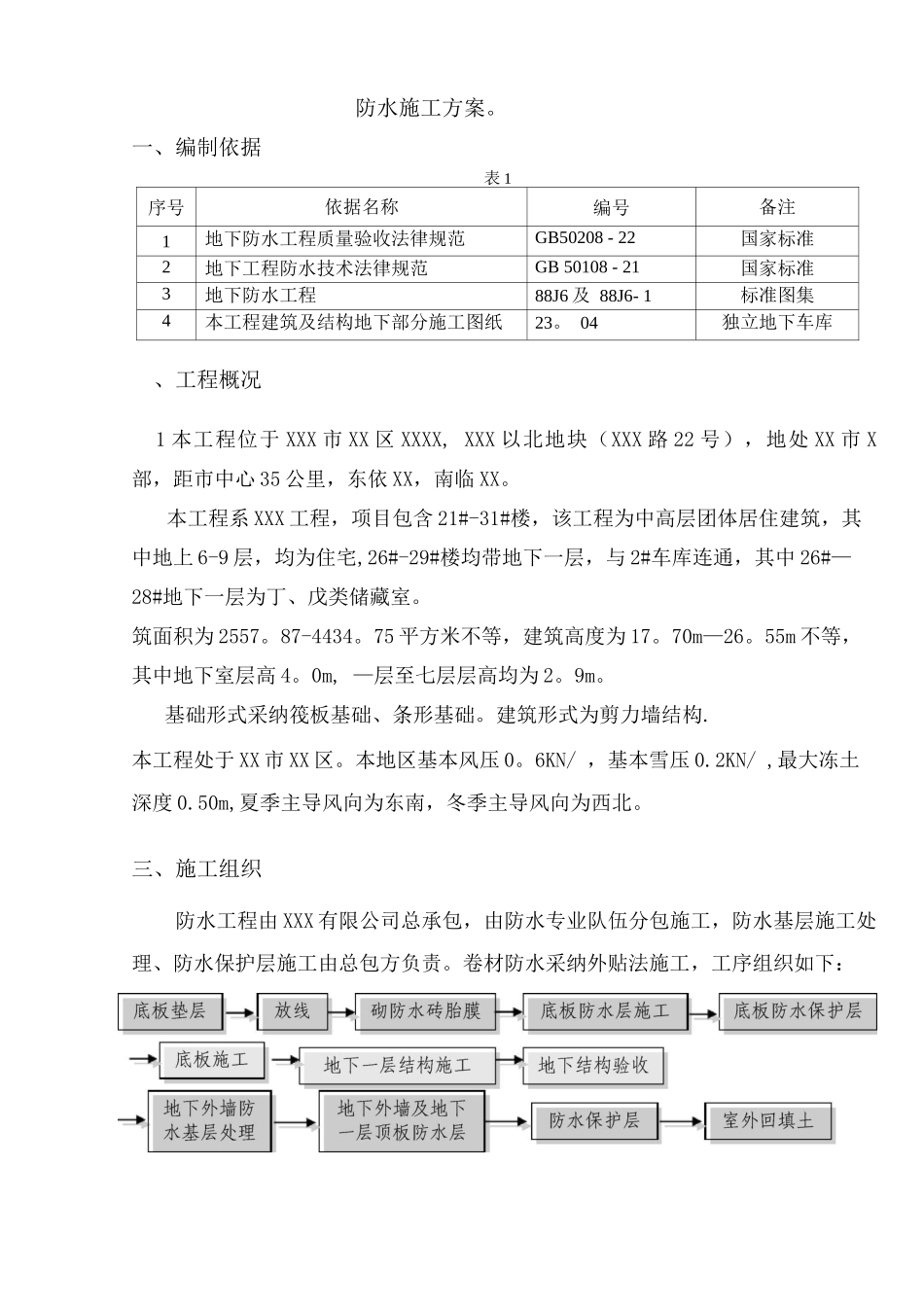 地下车库防水施工方案_第1页