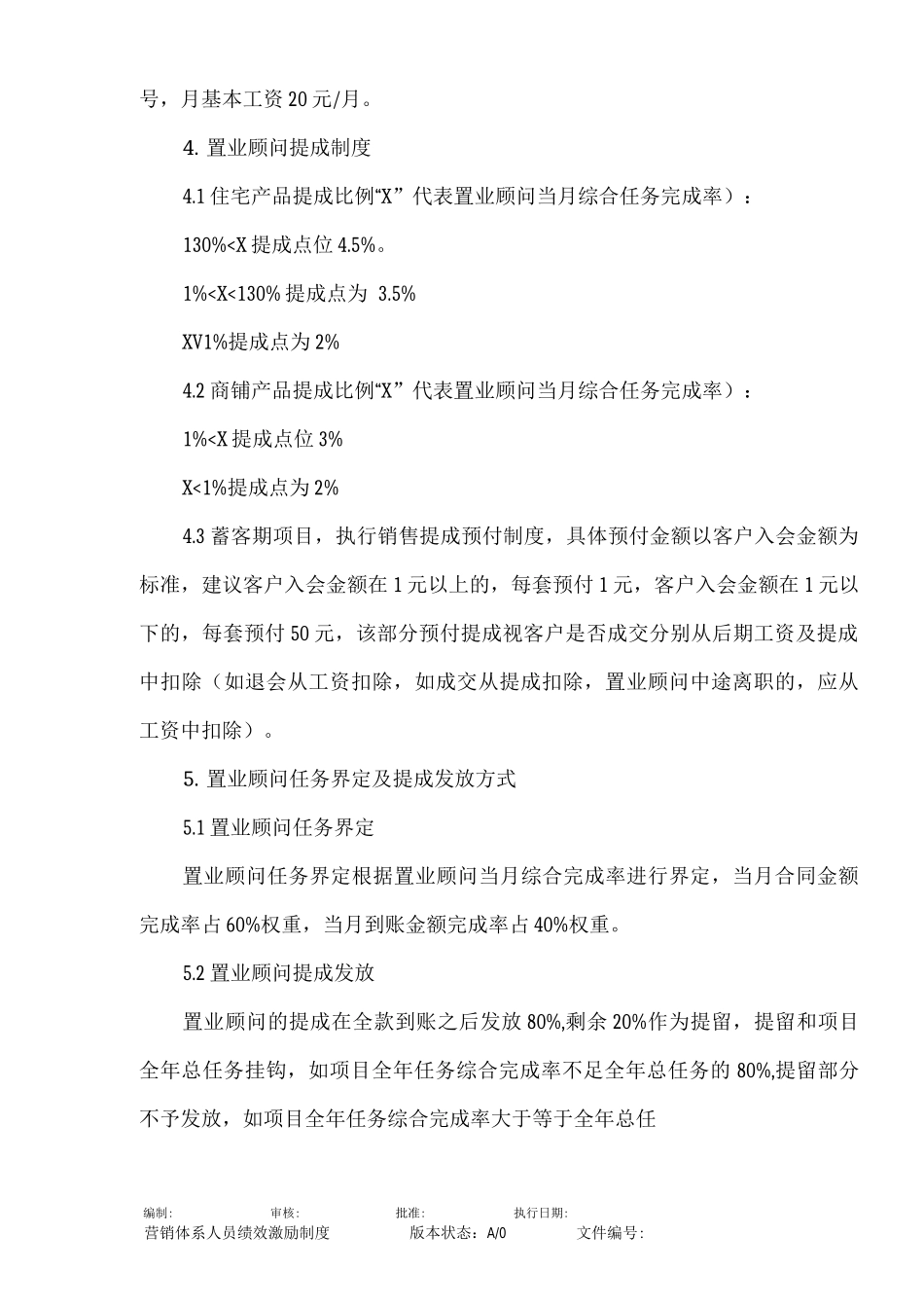 地产公司营销人员绩效激励制度_第3页