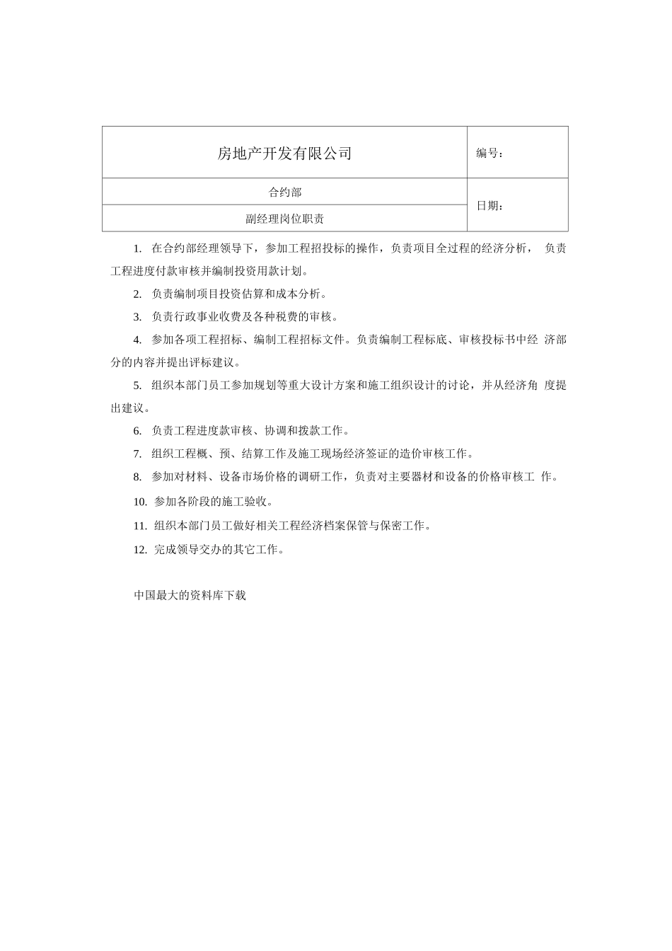 地产合约部各岗位职责_第3页