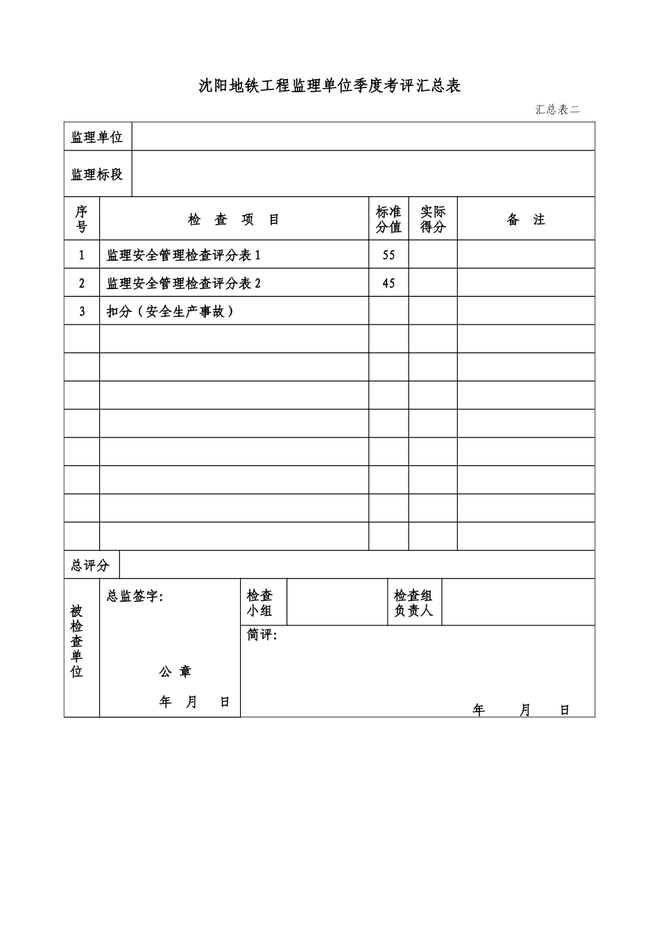 地铁检查表格_第2页